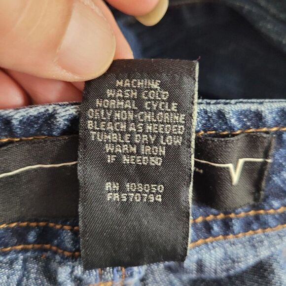 Vintage 80's Venezia High-rise Flare Jeans 16 Dark Wash Button Fly Smooth Bootie - Picture 14 of 16